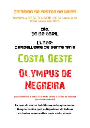 Cartel da festa