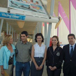 Marta Souto e Ánxela Bugallo na inauguracion do Centro Galego de Tecnificación de Vela, en Vilagarcía de Arousa