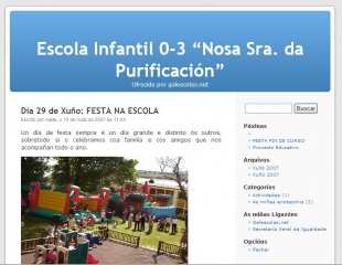 Blog da escola Nosa Señora da Purificación, de Foz