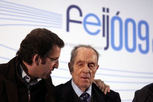 Feijoo a carón de Fraga, a pasada fin de semana en Lalín, en plena precampaña / Flicrk: PP de Galicia